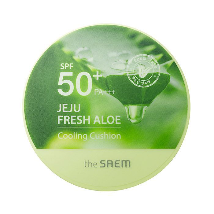 Кушон охлаждающий The Saem Jeju Fresh Aloe Cooling Cushion SPF 50